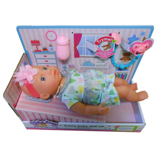 Bebeluș interactiv cu biberon și suzetă Tutu Love, 35 cm