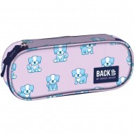 Penar copii cu fermoar, forma oval, BackUp, design căței