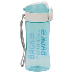 Sticla apă copii, recipient plastic 400ml, BackUp, transparent-turcoaz