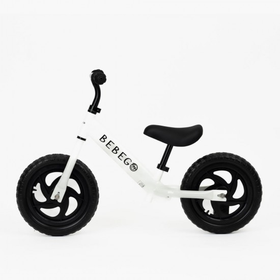 Bicicletă de echilibru, fără pedale, pentru copii, Bebego GORGO alb