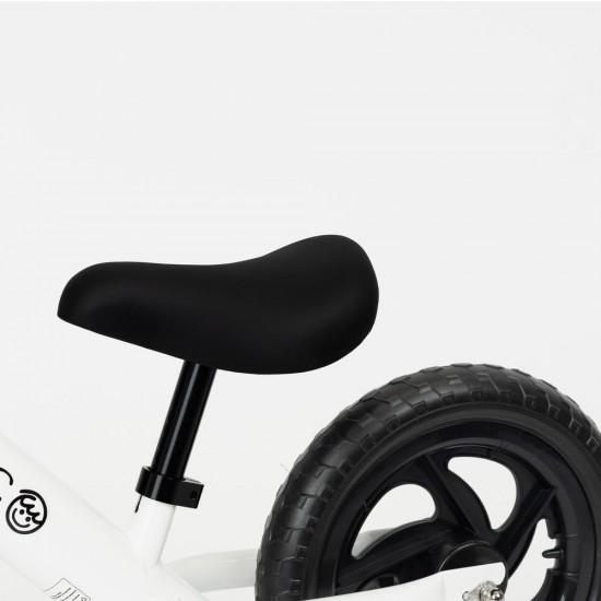 Bicicletă de echilibru, fără pedale, pentru copii, Bebego GORGO alb