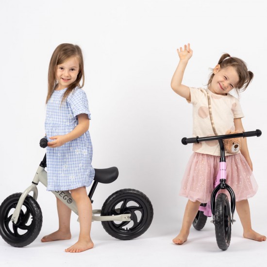 Bicicletă de echilibru, fără pedale, pentru copii, Bebego GORGO gri