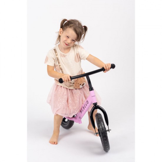 Bicicletă de echilibru, fără pedale, pentru fete, Bebego GORGO roz