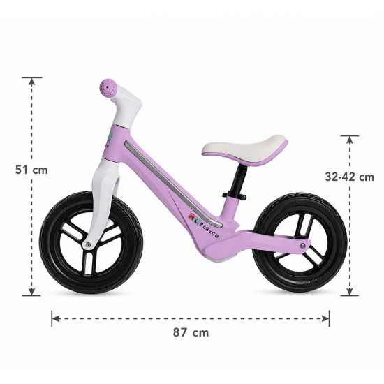 Bicicletă fără pedale Bebego Lumino cu LED, roz