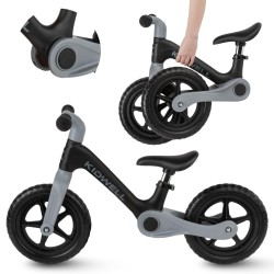 Bicicletă fără pedale Kidwell FLEX, pliabilă, negru/gri