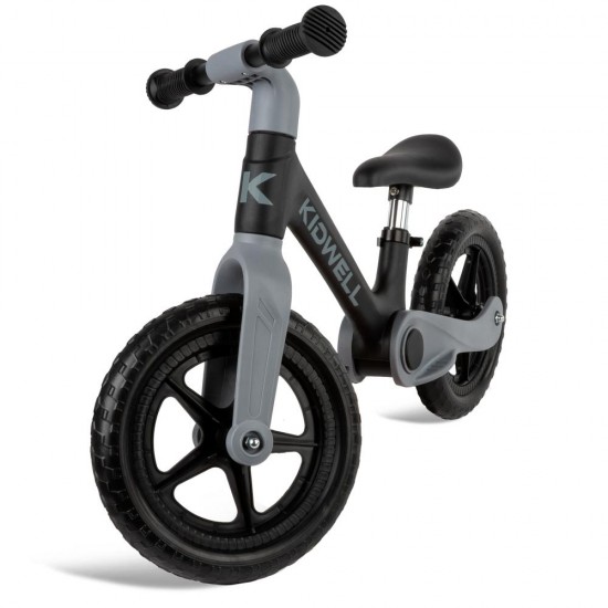 Bicicletă fără pedale Kidwell FLEX, pliabilă, negru/gri