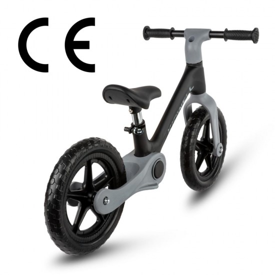 Bicicletă fără pedale Kidwell FLEX, pliabilă, negru/gri