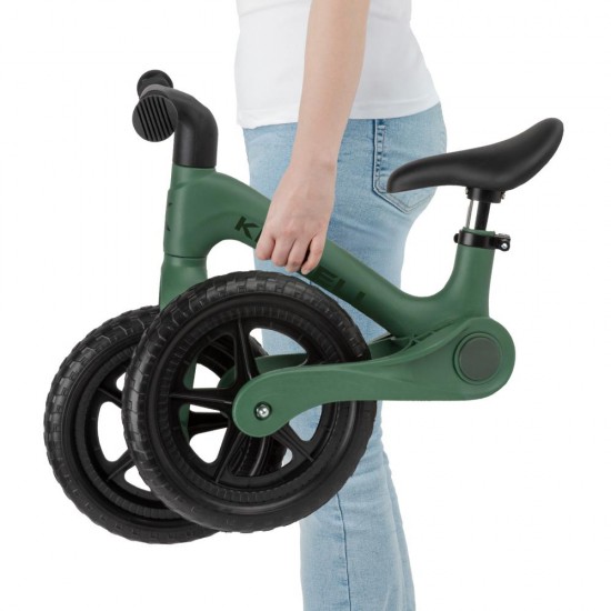 Bicicletă fără pedale Kidwell FLEX, pliabilă, verde