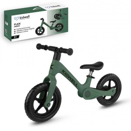 Bicicletă fără pedale Kidwell FLEX, pliabilă, verde