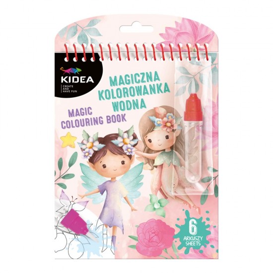 Carte de colorat cu apă Kidea, fairy