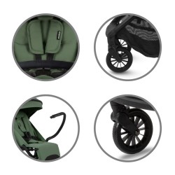 Cărucior sport pliabil Kidwell AURO – Frosty Green, până la 22 kg