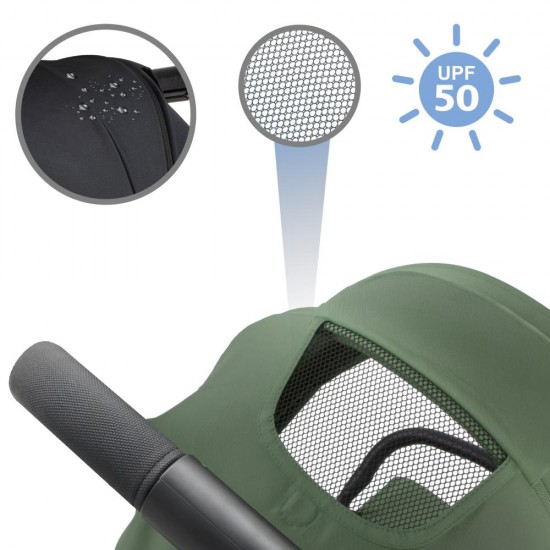 Cărucior sport pliabil Kidwell AURO – Frosty Green, până la 22 kg