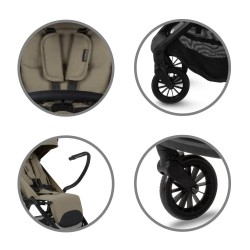 Cărucior sport pliabil Kidwell AURO – maro alună (Hazelnut Brown), până la 22 kg