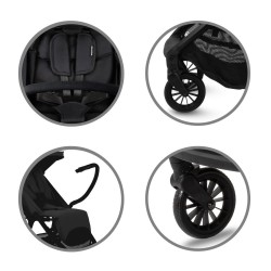Cărucior sport pliabil Kidwell AURO – negru (Ink Black), până la 22 kg