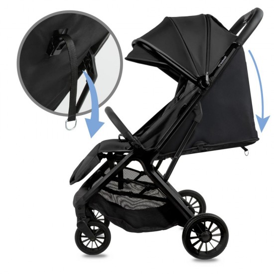 Cărucior sport pliabil Kidwell AURO – negru (Ink Black), până la 22 kg