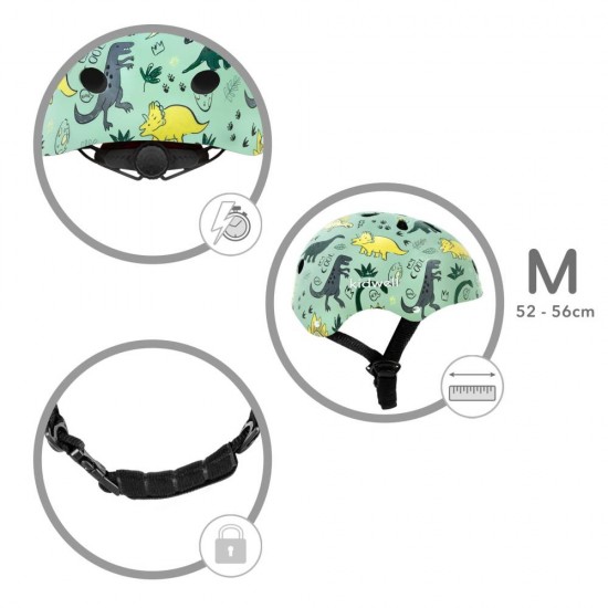 Cască de protecție copii ORIX Plus, Dinosaur – Mărimea M