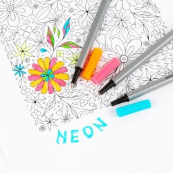 Finelinere Kidea, 6 culori Neon