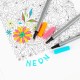 Finelinere Kidea, 6 culori Neon
