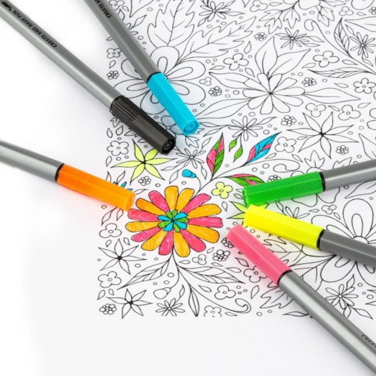 Finelinere Kidea, 6 culori Neon