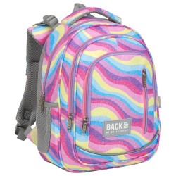 Ghiozdan copii „Grow with me” - BackUp, model rainbow waves