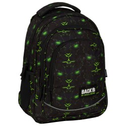 Ghiozdan ergonomic scoală pentru băieți, BackUp, model green hologram
