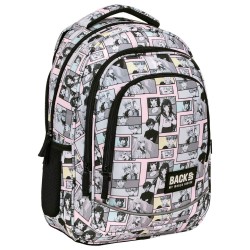 Ghiozdan ergonomic scoală pentru fete, BackUp, Manga kids
