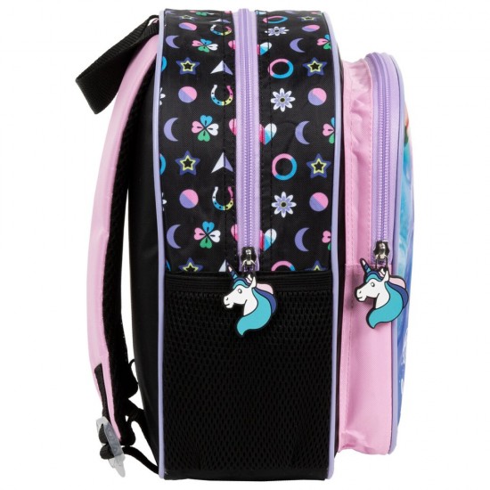 Ghiozdan fete grădiniță cu două compartimente, model Born to be Unicorn