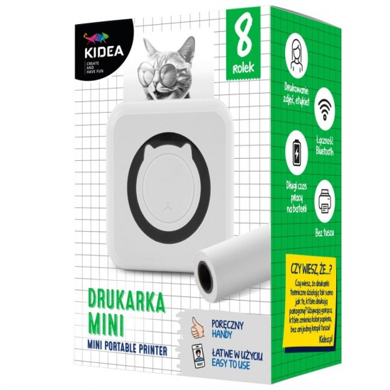 Imprimantă termică Kidea Mini, alb
