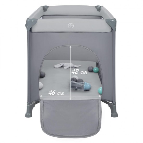 Kidwell BLISSY BASIC Stone Gray – pătuț de călătorie pliabil
