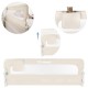 Protecție laterală pat, Cori Beige 150 cm, înălțime reglabilă 50-65 cm, cu plasă respirabilă și un buzunar