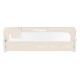 Protecție laterală pat, Cori Beige 150 cm, înălțime reglabilă 50-65 cm, cu plasă respirabilă și un buzunar
