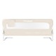 Protecție laterală pat, Cori Beige 150 cm, înălțime reglabilă 50-65 cm, cu plasă respirabilă și un buzunar