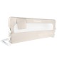 Protecție laterală pat, Cori Beige 150 cm, înălțime reglabilă 50-65 cm, cu plasă respirabilă și un buzunar