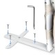 Protecție laterală pat, Cori Beige 150 cm, înălțime reglabilă 50-65 cm, cu plasă respirabilă și un buzunar