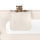 Protecție laterală pat, Cori Beige 150 cm, înălțime reglabilă 50-65 cm, cu plasă respirabilă și un buzunar
