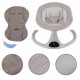 Kidwell LUVI Beige, balansoar electric și șezlong 2 în 1 pentru bebeluși, bej
