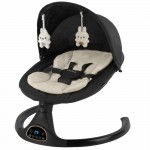 Kidwell LUVI Black, balansoar electric și șezlong 2 în 1 pentru bebeluși, negru