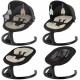 Kidwell LUVI Black, balansoar electric și șezlong 2 în 1 pentru bebeluși, negru