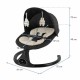 Kidwell LUVI Black, balansoar electric și șezlong 2 în 1 pentru bebeluși, negru