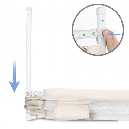 Bară de siguranță pentru pat TIVA Beige 160 cm