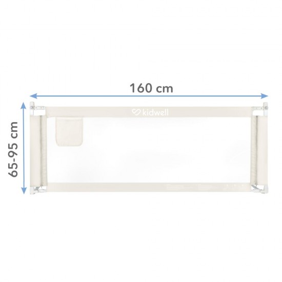 Bară de siguranță pentru pat TIVA Beige 160 cm