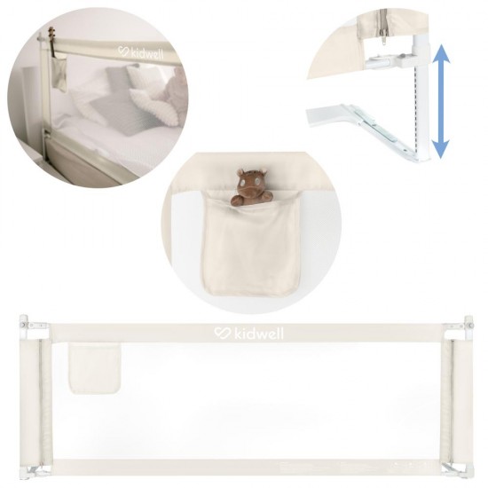 Bară de siguranță pentru pat TIVA Beige 180 cm