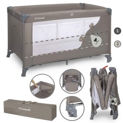 Pătuț bebe pliabil cu două nivele Kidwell Blissy Duo - culoarea bej