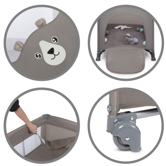 Pătuț bebe pliabil cu două nivele Kidwell Blissy Duo - culoarea bej