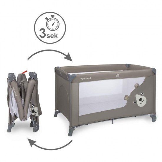 Pătuț bebe pliabil cu două nivele Kidwell Blissy Duo - culoarea bej