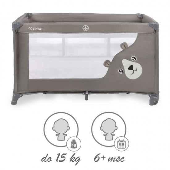 Pătuț bebe pliabil cu două nivele Kidwell Blissy Duo - culoarea bej