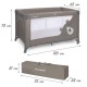 Pătuț bebe pliabil cu două nivele Kidwell Blissy Duo - culoarea bej
