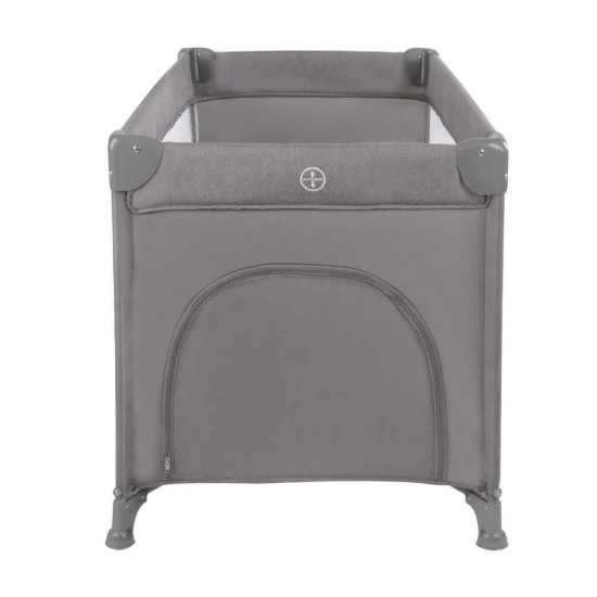 Pătuț bebe pliabil cu două nivele și cu laturi rabatabile  Kidwell Blissy Lift - culoarea gri