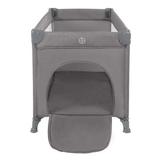 Pătuț bebe pliabil cu două nivele și cu laturi rabatabile  Kidwell Blissy Lift - culoarea gri