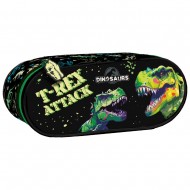 Penar băieți cu fermoar, forma ovală, model dinozauri,T-REX ATTACK - Derform
